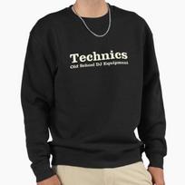 Unisex Cotton Sweater Pullover Hoodie Printed Sweater Technics Old School Pullover Sweatshirt Casual Long Sleeve Sweatshirt 3XL (80-90kg) juoda