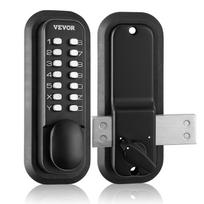 VEVOR Mechanical Keyless Entry Door Lock, 14 Digit Keypad, Outdoor Gate Door Locks Set with Surface-mounted Latch, Water-proof Zinc Alloy 10 x 2.8 x 0.8 cm
