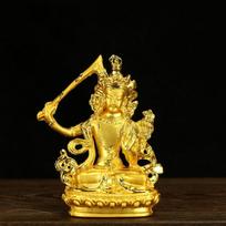 3-6 colių lydinio dažyta Budos statula su Manjushri, Keturių rankų Padmasambhava, Baltąja ir Žaliąja Tara bei Vajradhara yellow