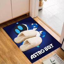 Space Adventure Astro Bot Rug Game Carpet, Floor Mat for Bedroom Living Room Entryway Rug, Home Decor Idea Gift for Christmas birthday 50cmx80cm blue