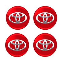 Car annual inspection sticker For Toyota Hilux Prius Auris K20 Corolla Camry Car logo stickers Car Wheel Center Hub Caps decals raudona