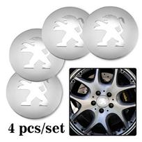 4 vnt. Automobilio emblema Ratlankio centrinio dangtelio lipdukas Ratlankio ženklelio dangtelis Peugeot 407 408 5008 4008 607 106 307 2008 3008 206 508 207 208 gray