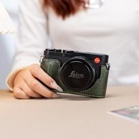 Leica D-LUX 8 Fotoaparato Dėklas PU Odinis Apsauginis Dangtelis Su Reguliuojamu Peties Dirželiu Kompaktiškas Skaitmeninis Leica D-LUX 8 Coffee Brown Protective Case black