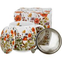 Puodelis su arbatinuku 430 ml "flower Classic Wild Bird"