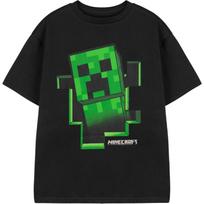 Minecraft T Shirt Boys Creeper Inside Black Short Sleeve Gamer Top 7-8 Years XXXL įvairiaspalvis