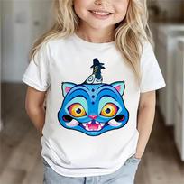 KPop Demon Hunters Kids T-Shirt Summer Top for Boys And Girls 2026 Hot Print Children's Clothing 160 white