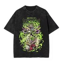 Per dydžio Dragon Ball Broly Anime Marškinėliai Vyrams Moterims Vintage Skalbti Trumpomis Rankovėmis T-shirt Gatvės Stiliaus Laisvas Atsitiktinis Viršus Vasaros Y2k 2026 M ruda