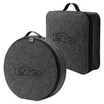 Ev Charger Carrying Case Weatherproof Electric Vehicle Charging Cord Organizer Electric Vehicle Charging Cable Organizer Bag round gray