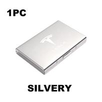 For Tesla Multi Card Slot ID Credit Card Box Stainless Steel Organizer Case Accessories  X Y  Model 3 S Roadster
