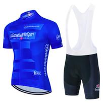 Tour De Italia Giro Team Cycling Jersey Sets Men's Cycling Clothing Summer Short Sleeve Bike Suit Bicycle Clothes Ropa Ciclismo 3XL blue