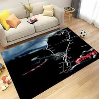 Nordschleife Track Map Rectangle Carpet German Racing Auto Fan Home Decor Mat Non Slip Floor Rug Living Room Area Rug Carpet 43X75CM gray