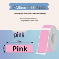 Phomemo D30 Thermal Label Paper 15x40mm Small Roll, Marklife P15 Compatible Pink 12*30mm