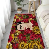 Menininkė F-Frida K-Kahlo Vintažinis grindų kilimėlis Nordic stiliaus namų durų kilimėlis Vonios-Tualeto kilimėliai Miegamojo viešbučio dekoravimo kilimėlis 60cm x 90cm