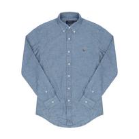 Polo Ralph Lauren Men S Pony Chambray Denim cuStom Fit Shirt 710792042001 710792042001 (M) gray
