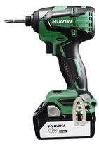 HiKOKI 18V Impact Driver with and Case WH18DB(2SC) Battery, Charger, žalia