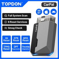 TOPDON Carpal OBD2 Scanner Bluetooth for Car All System Diagnostic Tool iOS Android Vehicle Health Check Smog Check Battery Test CarPal black