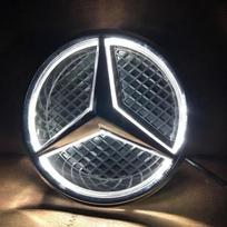 BENZ Balta Mėlyna Raudona Šviesa Automobilio Priekinės Grotelės Žvaigždės Emblema LED Apšviečiamas Logotipas Mercedes Benz W205 C E R ML GL GLA CLA CLS 2013-2016 gray