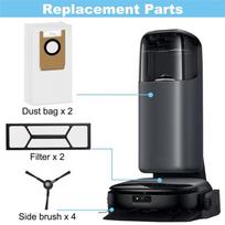 YCOC-For Eufy Omni S1 / Omni S1 Pro Robot Vacuum Cleaner Side Brush, Washable Filter, Dust Bag Accessories Kit gray