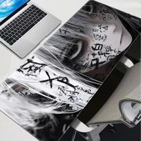 Anime Girl Mouse Pad 90x40cm Nonslip Gaming Desk Mat Laptop Keyboard Tray Office Esports Gamer Black White 800x300x3mm gray