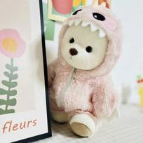 Drabužiai 30 cm pliušiniams žaislams Kawaii pliušinio meškiuko lėlės drabužiai Minkštas meškiukas Balta Ruda Patogus Mielas Meškiukas Vaikų Dovana beige
