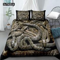 3D Snake stiliaus patalynės komplektas miegamajam Minkštas antklodės lovatiesės lovatiesėms Patogi antklodė ir pagalvės užvalkalas EU single(135x200cm)