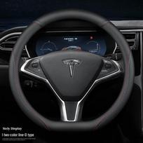 Tesla Vairaračio Dangteliai: Natūrali oda, Neslystantis, Visų sezonų, Tinka Model 3/Y/X/S 36cm (Model 3 and Y)