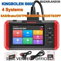 Automobilio diagnostikos lagaminas - KINGBOLEN - S600 - 4 sistemos - 10 paslaugų - 5 colių HD jutiklinis ekranas raudona