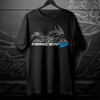 20212024 modeliai Japonija Tracer 9GT Motociklo marškinėliai 100% medvilnė Apvalus kaklas Trumpomis rankovėmis Laisvalaikio vyriški marškinėliai Rider Streetwear L black