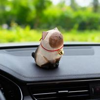 Mielos Katės Gyvūnų Figūrėlė Dekoratyvinis Medinis Ornamentas Kačiuko Statulėlė Calico Kava Namų Miegamojo Biuro Stalo Dekoracija Dovana Automobilis yellow