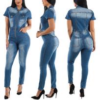 Europos Amerikietiškas Slim-Fit Laisvalaikio Džinsinis Kombinezonas Liesos Kelnės S tamsiai mėlyna spalva