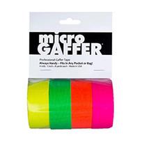Microgaffer Fluorescent Gaffer Tape 25mm x 4 rolls 7.3m (Pink/Orange/Green/Yellow) rožinė