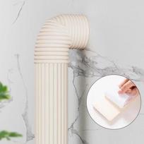 Karščiui atspari lipni putplasčio vamzdžių apvyniojimo juosta su papildomai storu kempiniu vandens vamzdžių apsaugai nuo užšalimo ir šilumos izoliacijai žiemą (WHITE,1PCS&2M) balta