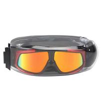 Adult Large Frame Waterproof Antifog Swimming Goggles Electroplate Plain Glass Diving Supplyred black orange