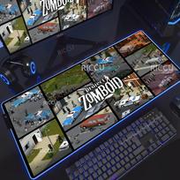 Project Zomboid Game Mousepad XXL Gaming Accessories Mouse Mat Laptop Computer Deskmat Extended Mouse Pad RGB E-Sports Tablemat 30cmx80cm(11.8x31.5inch)