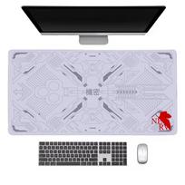 EVA Unit-01 Mouse Pad Keyboard Desk Mats, Kawai Rubber, Non-Slip Desk Mat, XXL90x40cm 30cmx60cm gray