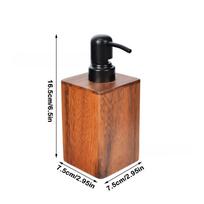 Prabangus riešuto medžio muilo dozatorius 200/400 ml didelės talpos losjono buteliukai spaudžiamo tipo šampūno buteliukai rankų muilui, dušo želė brown