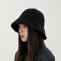 Japoniško stiliaus didelė galvos žvejo kepurė, veidą dengianti, universali kibiro formos kepurė, apsauganti nuo saulės moterims pavasarį ir rudenį One Size juoda