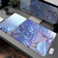 Beautiful Kamisato Ayaka Genshin Impact Mouse Pad Large Desk Mat Keyboard Office Rubber Game PC Non-slip Mousepad XXL Accessorie 30cmx60cm(11.8x23.6inch) white