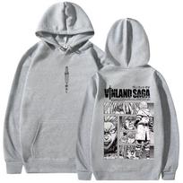Anime Vinland Saga gobtuvai Manga Thorfinn Karlsefni Grafiniai vyriški moteriški drabužiai gobtuviniai džemperiai Harajuku didelio dydžio megztiniai 2XL