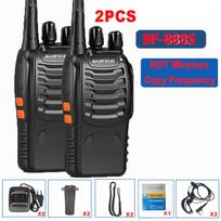 2PCS Baofeng BF-888SD Walkie Talkie Dual Band Portable Long Range UHF 400-470MHz USB/EU/US Ham Two Way Radio BF888S for Hunting USB Plug