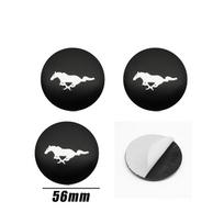 4Pc 56mm 60mm Car Wheel Center Hub Cap Rim Cover Logo Decal For Ford ST Fiesta Focus Mk2 3 4 BFHRE7 Edition Mondeo Fusion FOOSE Mustang black