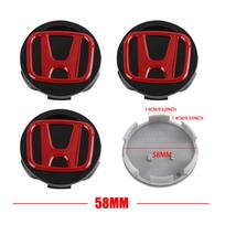 4 vnt. 56/58/60/69 mm Automobilio ratų centriniai dangteliai Priedai Honda Type R Type S VTEC DOHC Modulo Vezel Legend gray
