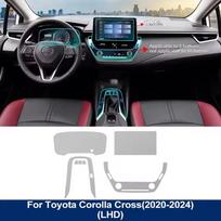For Toyota Corolla Cross -2024 Automotive Interior Protection Transparent Film TPU Anti-scratch Sticker Dashboard GPS Left hand drive