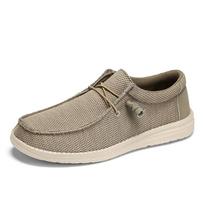 Platesnio dydžio 50 51 Vyriški drobės batai Laisvalaikio slip-on batai Alpargatas Hombre Moccasins Mocassin Homme Lengvi, pralaidūs orui 51 chaki