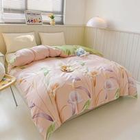 Medvilninė pledo užvalkalas Dydelis dvigulis Patogus pledo užvalkalas Animacinis vieno dydžio pledo užvalkalas Lovos skalbiniai 150 * 200 single quilt cover white