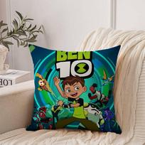 Cartoon B-Ben 10 Cool Pillow Case Home Decor Throw For Sofa Bed Car Room Decor Gift Idea 12x12Inch white