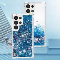 Blizgantis skystas smėlio laikrodžio dėklas telefonui Samsung Galaxy S25 Edge S24 S23 S22 Ultra S21 Plus S20 FE 5G, apsaugantis nuo kritimo, skaidrus dangtelis Galaxy S25 Ultra