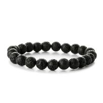 Natural 6MM Fashion Stone Bracelets Tourmaline Amethyst Amazonite Moonstone Citrine Quartz For Women Jewelry Charm Cute Gift black