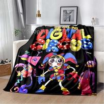 Skaitmeninio cirko magijos pledai, animacinių filmų Pomni Jax vaikiškas pledas miegamajam, svetainei, sofai, lovai, automobiliui, individualūs pledai Size: 75*100cm, Weight: 280 GSM