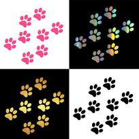 Pet Paw Print Scratch Car Decals – Cat & Dog Footprint Stickers pink